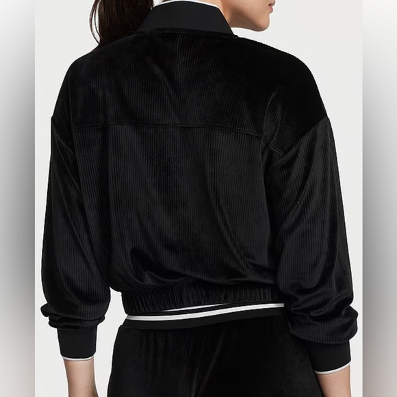 Victoria’s Secret Velour Ribbed Bomber Jacket NWT - Picture 2 of 7